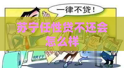 苏宁任性贷不还会怎么样