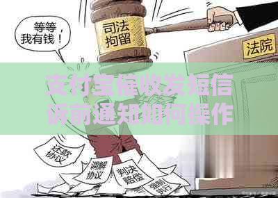 支付宝发短信诉前通知如何操作