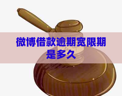 微博借款逾期宽限期是多久