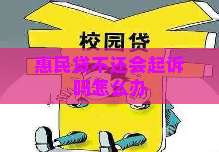 惠民贷不还会起诉吗怎么办