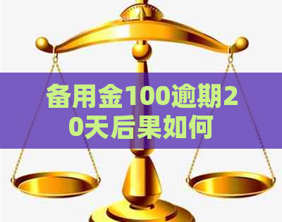 备用金100逾期20天后果如何