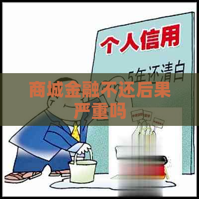 商城金融不还后果严重吗