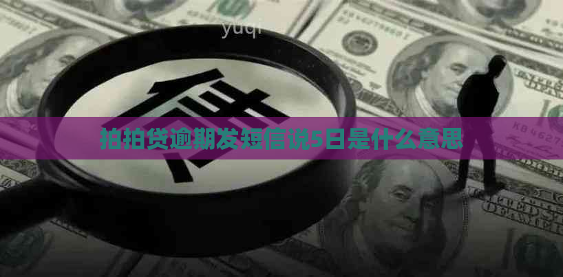 逾期发短信说5日是什么意思