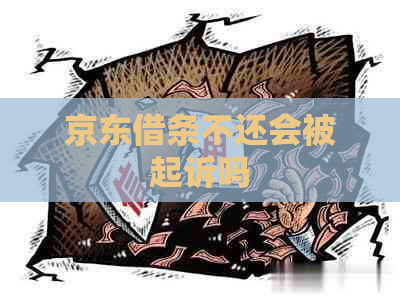 京东借条不还会被起诉吗