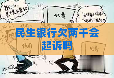 民生银行欠两千会起诉吗