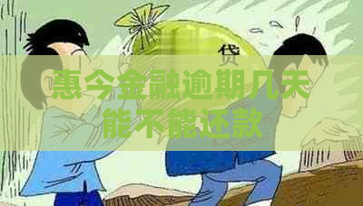 惠今金融逾期几天能不能还款