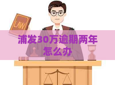 浦发30万逾期两年怎么办