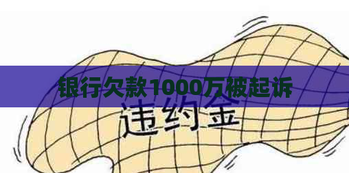 银行欠款1000万被起诉