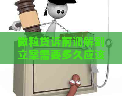 微粒贷诉前调解到立案需要多久应该怎么办理