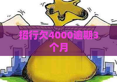 招行欠4000逾期3个月