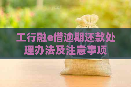 工行融e借逾期还款处理办法及注意事项