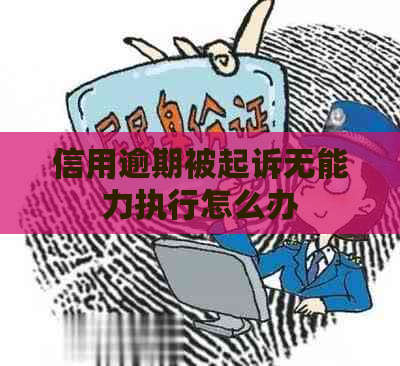 信用逾期被起诉无能力执行怎么办