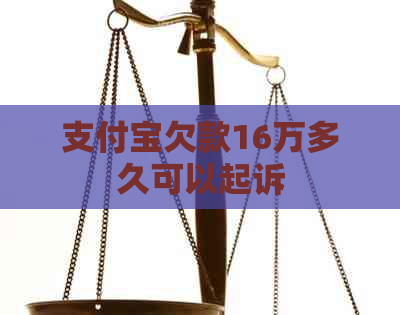 支付宝欠款16万多久可以起诉