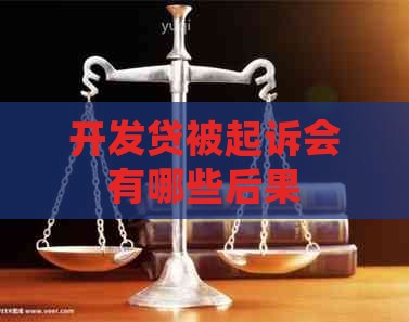 开发贷被起诉会有哪些后果