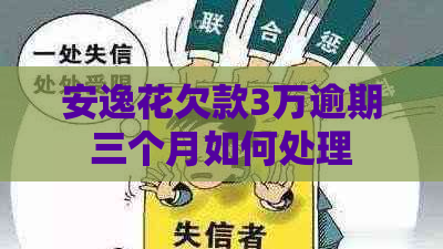 安逸花欠款3万逾期三个月如何处理