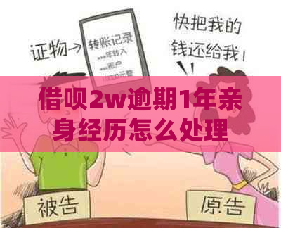 借呗2w逾期1年亲身经历怎么处理