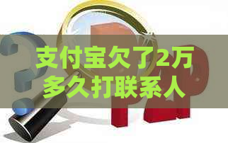 支付宝欠了2万多久打联系人怎么办