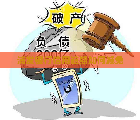 浦发银行信用逾期如何减免