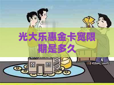 光大乐惠金卡宽限期是多久