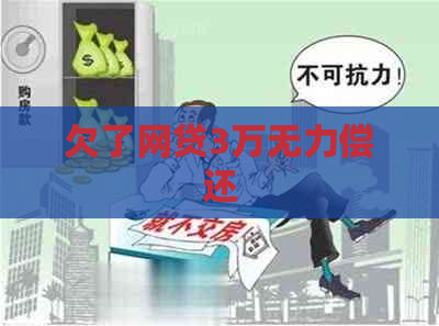 欠了网贷3万无力偿还