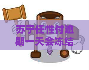 苏宁任性付逾期一天会冻结吗