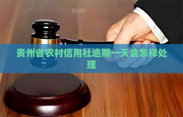 贵州省农村信用社逾期一天会怎样处理