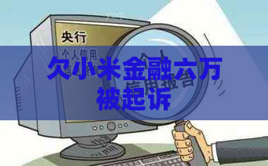 欠小米金融六万被起诉