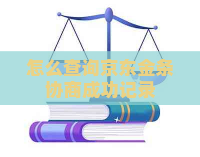 怎么查询京东金条协商成功记录