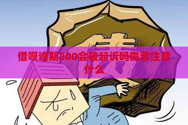 借呗逾期800会被起诉吗需要注意什么