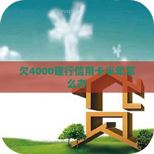 欠4000建行信用卡半年怎么办