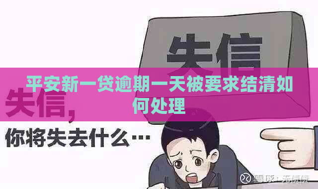 平安新一贷逾期一天被要求结清如何处理