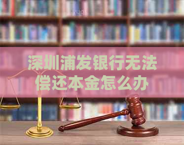 深圳浦发银行无法偿还本金怎么办