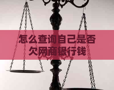 怎么查询自己是否欠网商银行钱