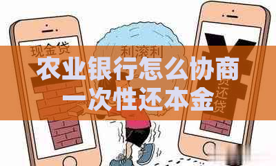 农业银行怎么协商一次性还本金