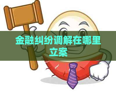 金融纠纷调解在哪里立案