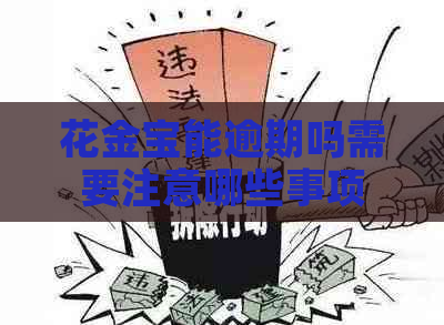 花金宝能逾期吗需要注意哪些事项