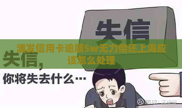 浦发信用卡逾期5w无力偿还上海应该怎么处理