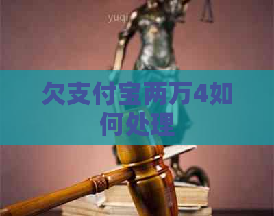 欠支付宝两万4如何处理