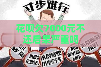 花呗欠7000元不还后果严重吗