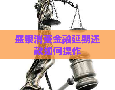 盛银消费金融延期还款如何操作