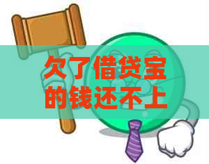 欠了借贷宝的钱还不上怎么办