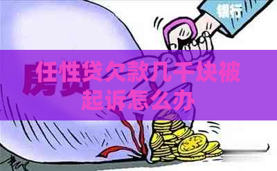 任性贷欠款几千块被起诉怎么办