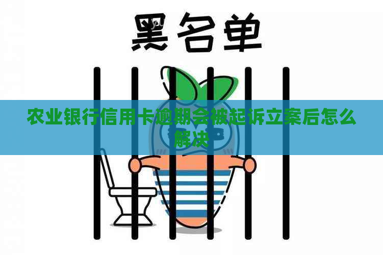 农业银行信用卡逾期会被起诉立案后怎么解决