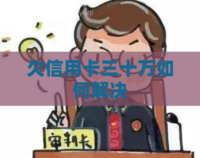 欠信用卡三十万如何解决