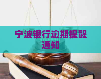 宁波银行逾期提醒通知