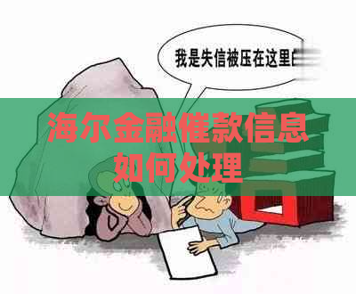 海尔金融催款信息如何处理