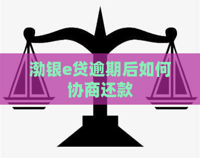 渤银e贷逾期后如何协商还款