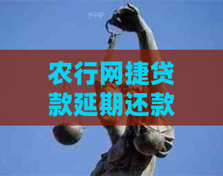 农行网捷贷款延期还款怎么申请的