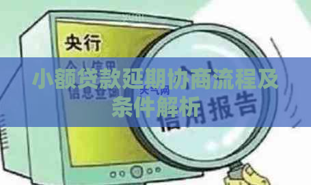 小额贷款延期协商流程及条件解析