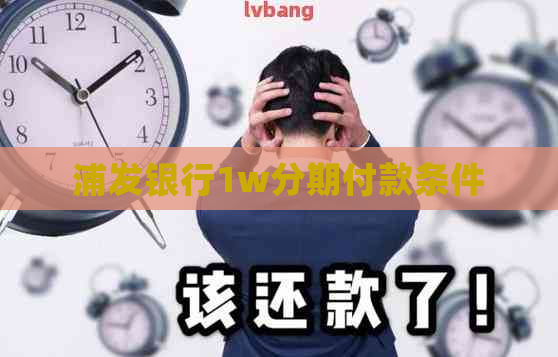 浦发银行1w分期付款条件